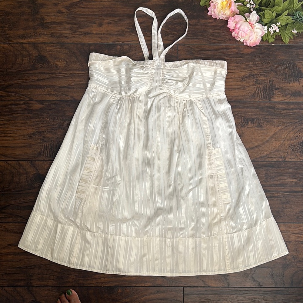White Striped Sundress